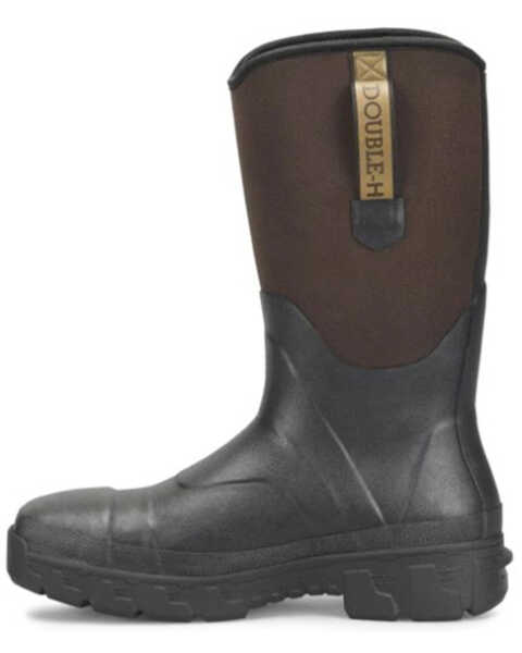 Image #2 - Double H Men's Albin 13" Rubber Work Boots - Composite Toe, Black, hi-res