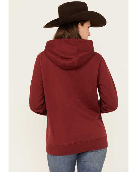 Image #4 - Ariat Women's R.E.A.L Embroidered Logo Hoodie, Burgundy, hi-res