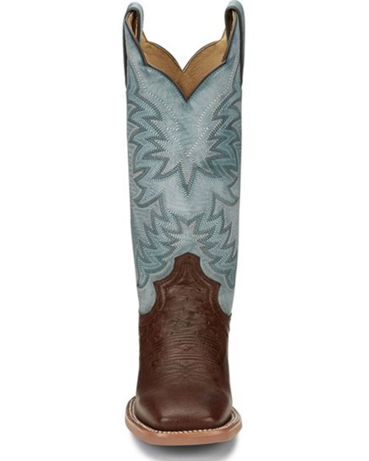Image #4 - Justin Women's Ralston Exotic Smooth Ostrich Skin Western Boots - Broad Square Toe, , hi-res