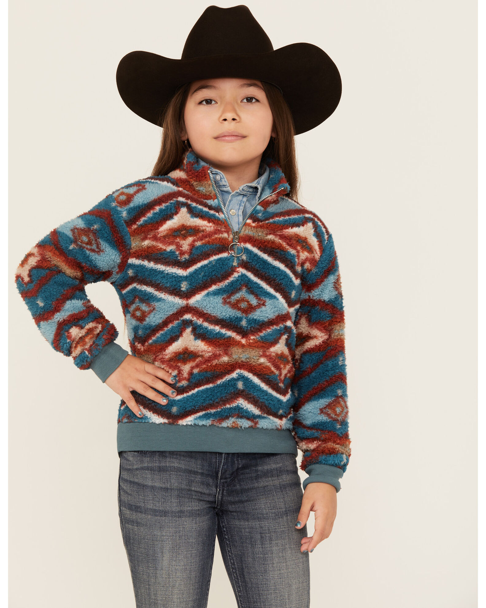 Girls sherpa pullover outlet
