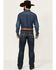 Image #3 - Cinch Men's Grant Dark Stonewash Relaxed Bootcut Stretch Performance Jeans, Dark Wash, hi-res