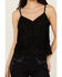 Image #3 - Idyllwind Women's Stafford Fringe Faux Suede Cropped Tank, Black, hi-res