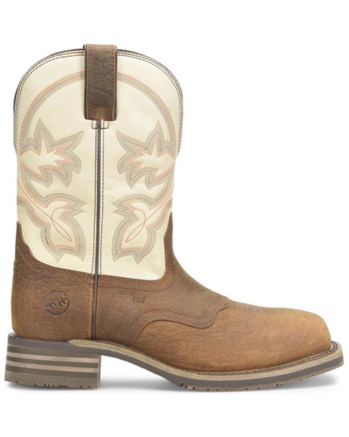 Image #2 - Double H Men's 10" Hingham Deep Scallop Work Boots - Composite Toe, Tan, hi-res