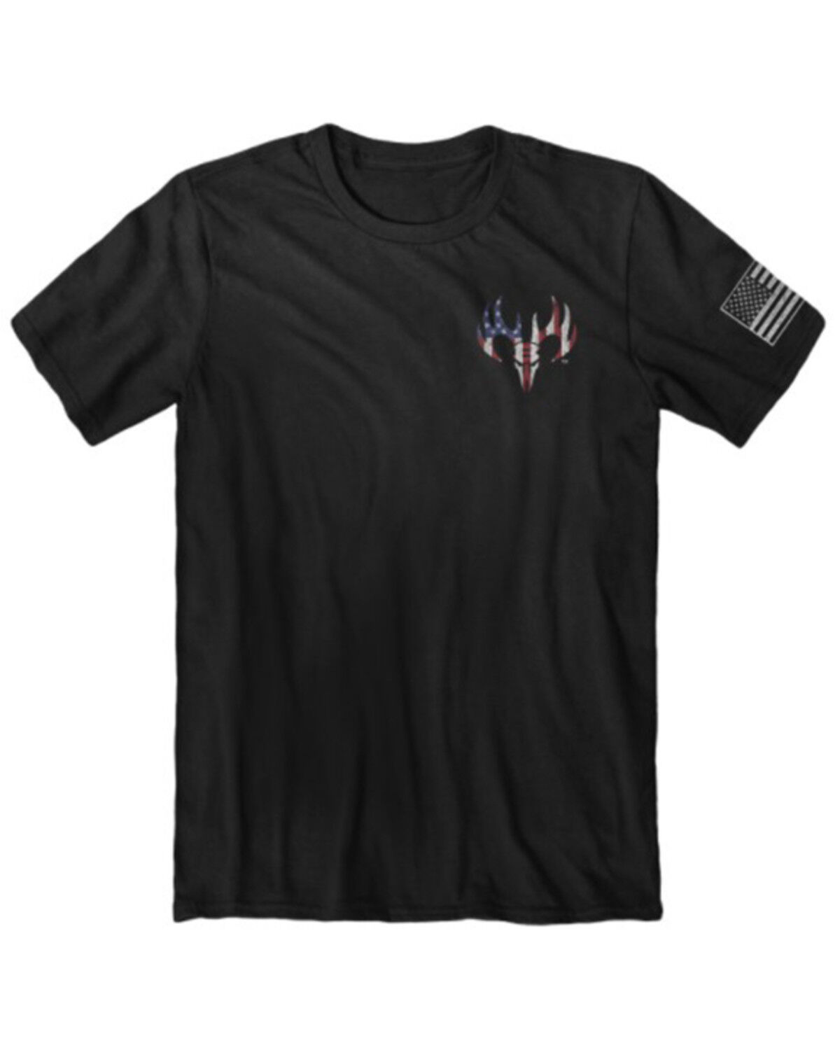 Image #1 - Buck Wear Men's Black Live Free Skull Graphic Short Sleeve T-Shirt, Black, hi-res
