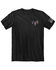 Image #1 - Buck Wear Men's Black Live Free Skull Graphic Short Sleeve T-Shirt, Black, hi-res