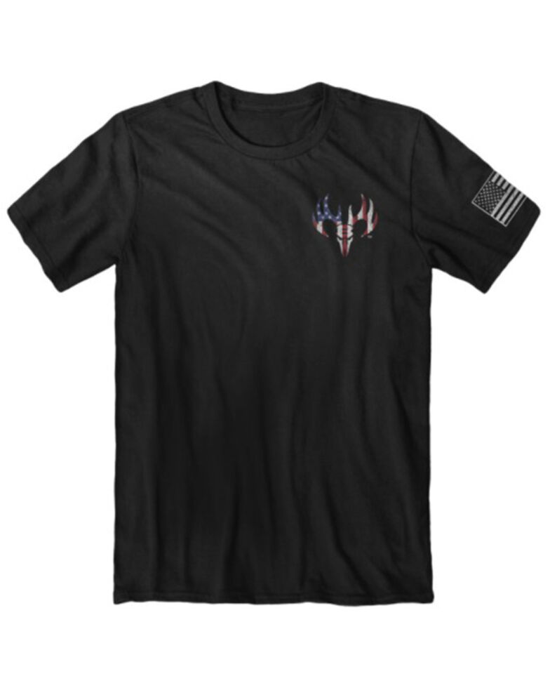 Buck Wear Men's Black Live Free Skull Graphic Short Sleeve T-Shirt , Black, hi-res