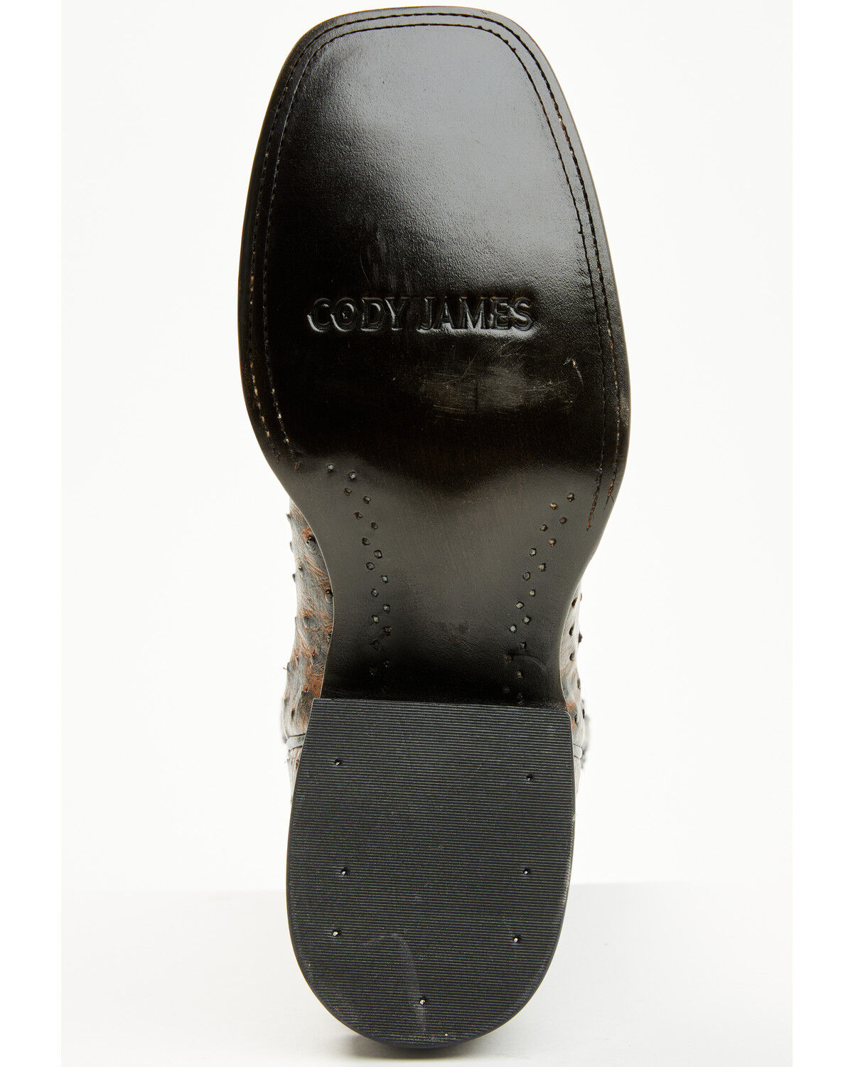 Image #7 - Cody James Men's Exotic Full Quill Ostrich Western Boots - Broad Square Toe, Brandy Brown, hi-res