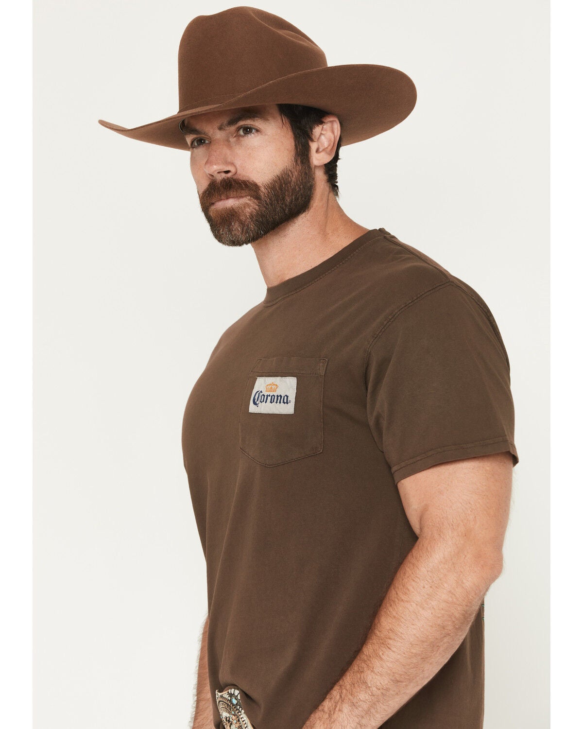 Image #3 - Corona Men's Bottle Sunset Short Sleeve Graphic T-Shirt, Dark Brown, hi-res