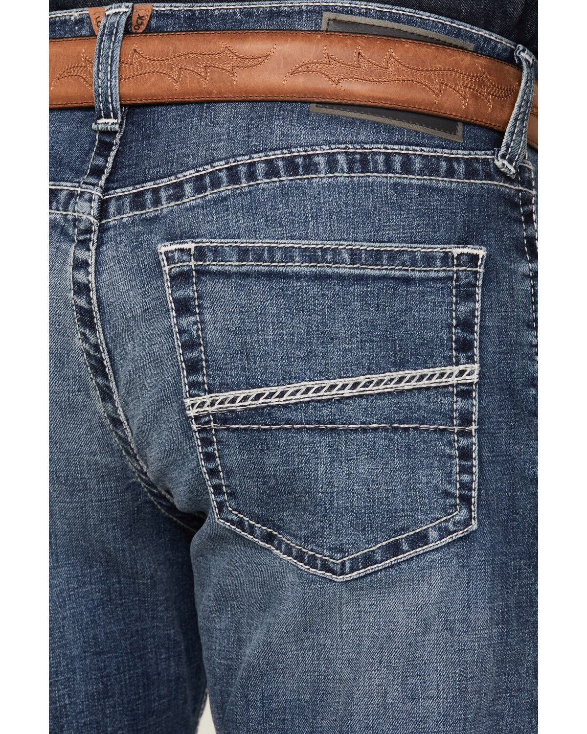 Image #4 - Ariat Men's M4 Relaxed Hugo Boot Cut Stretch Denim Jeans - Big, Blue, hi-res