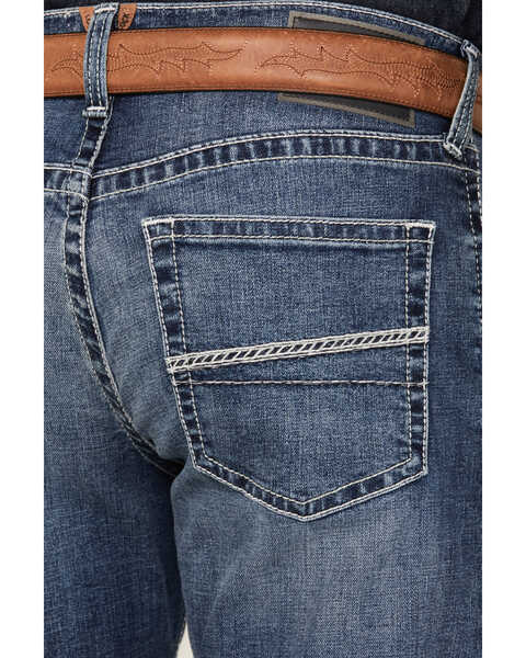 Image #4 - Ariat Men's M4 Relaxed Hugo Boot Cut Stretch Denim Jeans - Big , Blue, hi-res