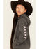 Image #2 - Ariat Girls' Boot Barn Exclusive Logo Hoodie, Charcoal, hi-res