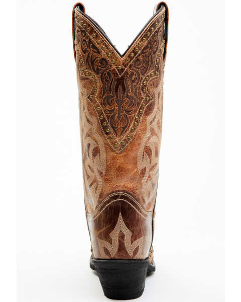 Image #5 - Laredo Women's Braylynn Studded Leather Western Performance Boots - Snip Toe, Lt Brown, hi-res