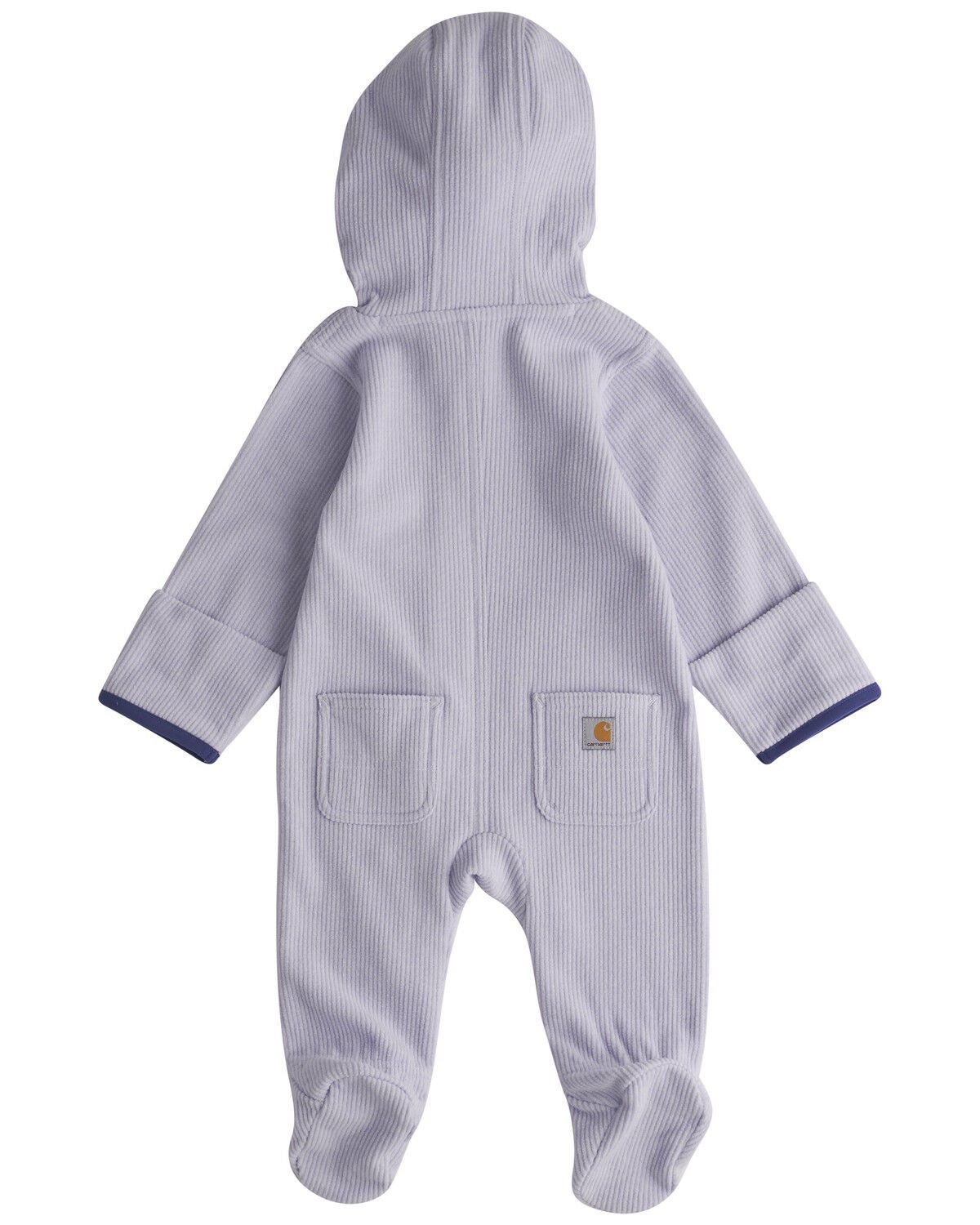 Image #2 - Carhartt Infant Girls' Solid Long Sleeve Hooded Onesie, Purple, hi-res