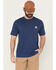 Image #1 - Carhartt Men's Loose Fit Heavyweight Short Sleeve Pocket Work T-Shirt, Heather Blue, hi-res