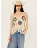 Image #1 - Rock & Roll Denim Women's Crochet Fringe Tank, Cream, hi-res