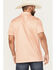 Image #4 - Rock & Roll Denim Men's Geo Print Short Sleeve Button-Down Stretch Polo Shirt, Orange, hi-res