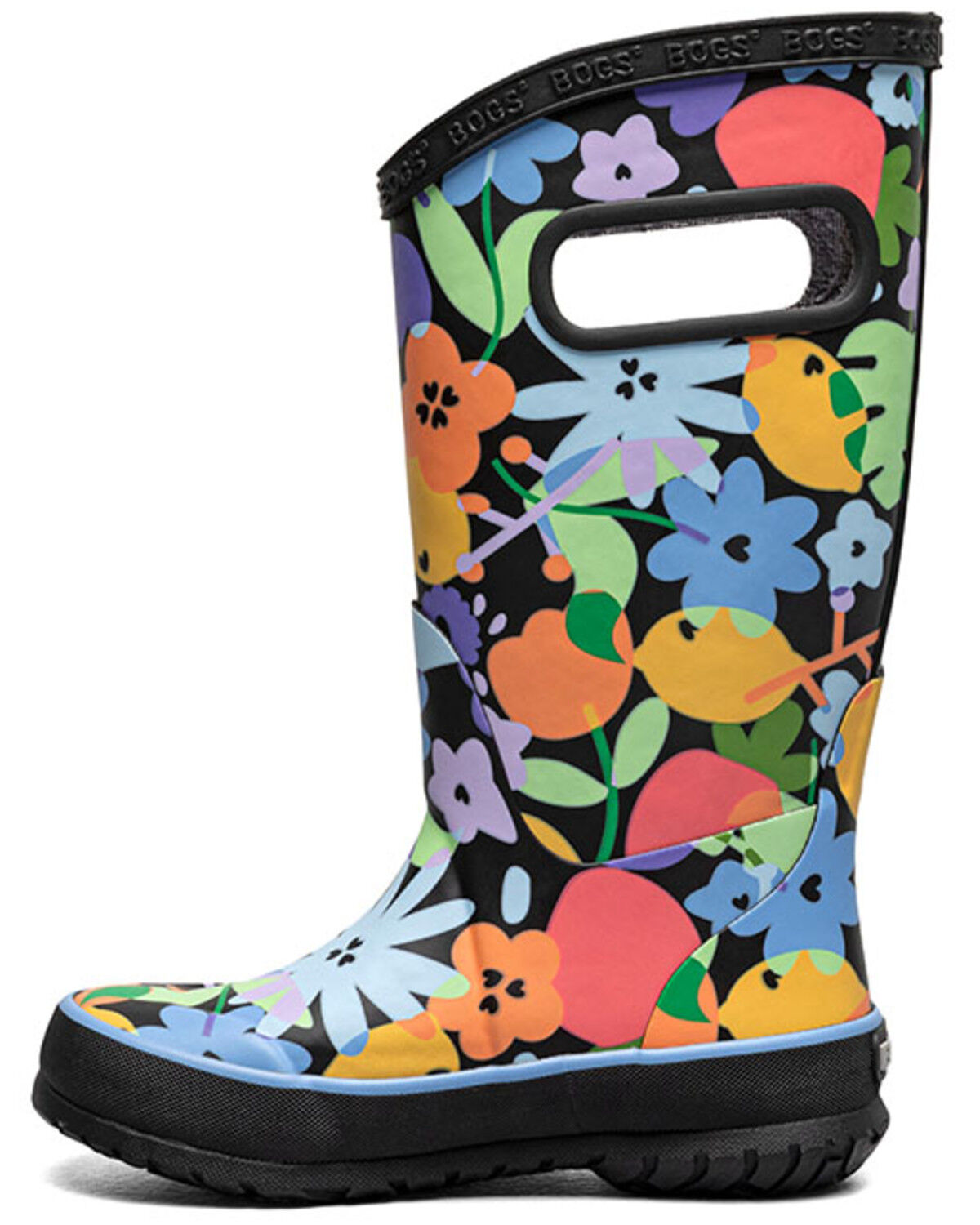 Image #3 - Bogs Girls' Overlap Flowers Rainboots, Multi, hi-res
