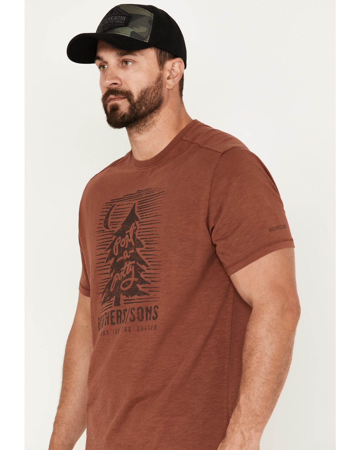 Image #2 - Brothers and Sons Men's Port-A-Potty Graphic T-Shirt, Dark Orange, hi-res