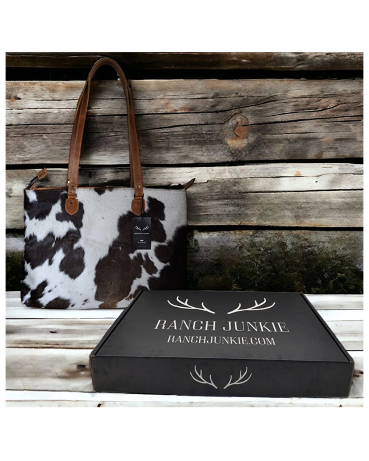 Image #2 - Ranch Junkie Women's Highlands Genuine Cowhide Large Tote, Multi, hi-res