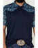 Image #3 - RANK 45® Men's Denton Color Block Short Sleeve Button-Down Polo Shirt, Dark Blue, hi-res