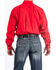 Image #2 - Cinch Men's Solid Long Sleeve Button-Down Western Shirt, Red, hi-res