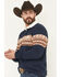 Image #2 - RANK 45® Men's Border Striped Rugby Polo Shirt, Navy, hi-res
