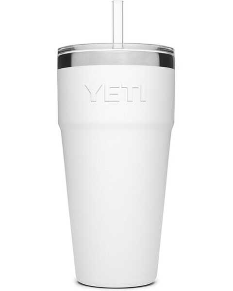 Image #2 - Yeti Rambler 26oz White Straw Cup, White, hi-res