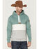 Image #1 - Wanakome Men's Colorblock Rivera Hooded Pullover Sweatshirt , Sage/brown, hi-res
