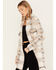 Image #2 - Rock & Roll Denim Women's Plaid Print Eyelash Knit Coat, , hi-res