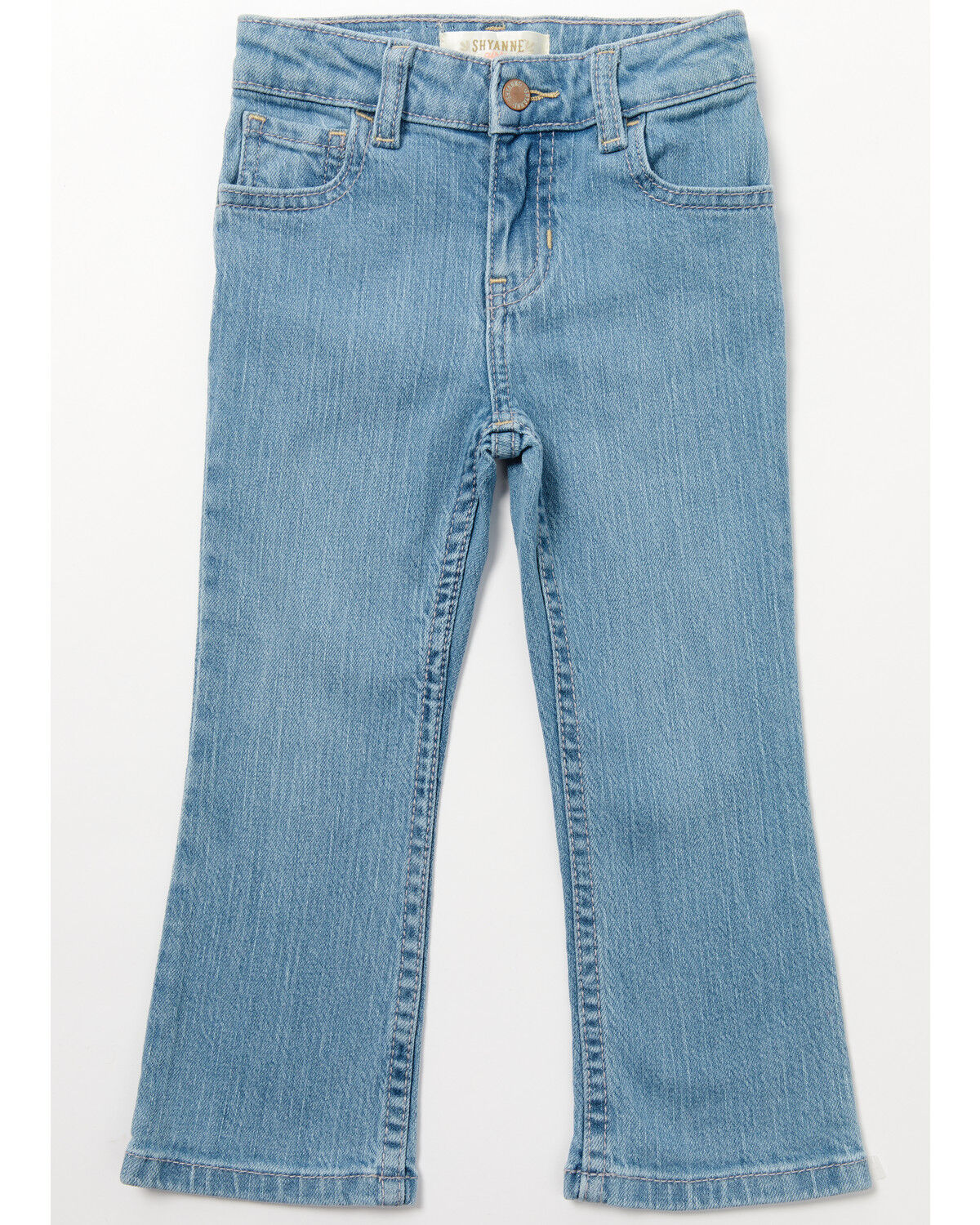 Image #1 - Shyanne Toddler Girls' Light Wash Straight Riding Jeans, Light Wash, hi-res