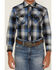 Image #3 - Wrangler Retro Boys' Plaid Print Long Sleeve Snap Western Shirt, Black, hi-res