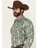 Image #2 - Wrangler Men's Checotah Southwestern Print Long Sleeve Pearl Snap Western Shirt, Green, hi-res