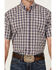 Image #3 - Cinch Men's Plaid Print Short Sleeve Button-Down Western Shirt, Purple, hi-res