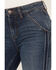 Image #2 - Shyanne Women's Gold Barrel Dark Wash High Rise Pintuck Flare Jeans, Dark Wash, hi-res