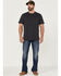 Image #1 - Brothers and Sons Men's Wilderness Distressed Stretch Regular Straight Jeans  , Dark Medium Wash, hi-res