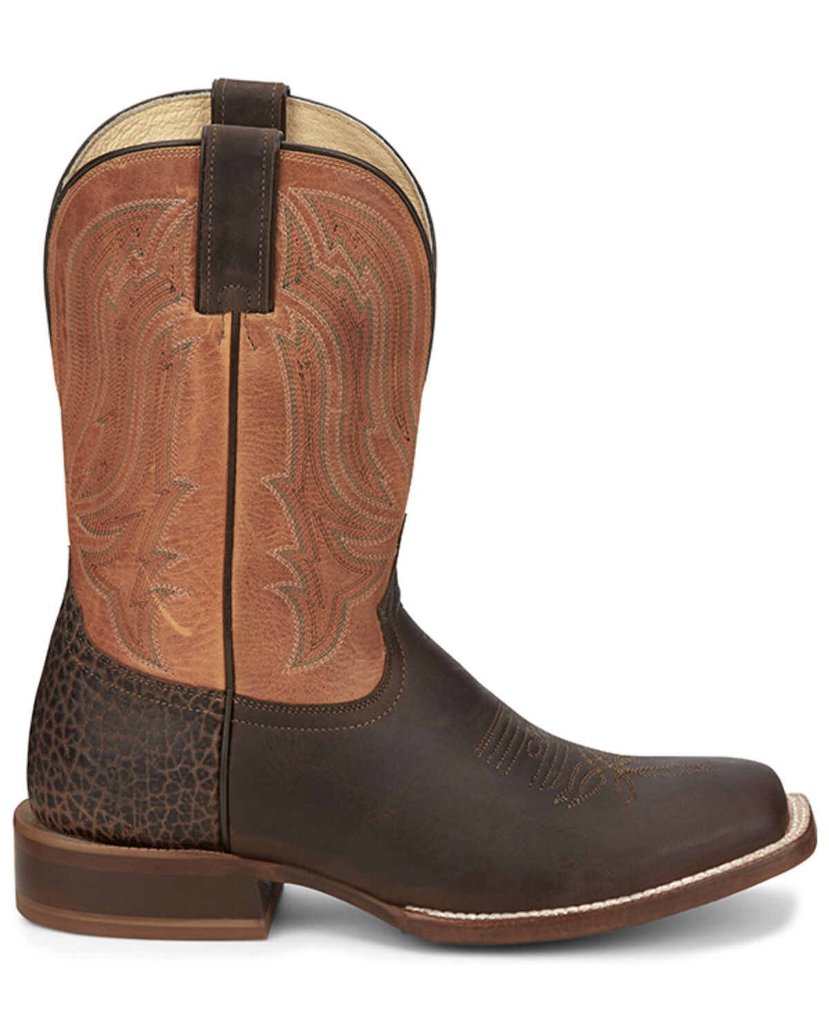Image #2 - Tony Lama Men's Arena Asher Western Boots - Broad Square Toe, Brown, hi-res