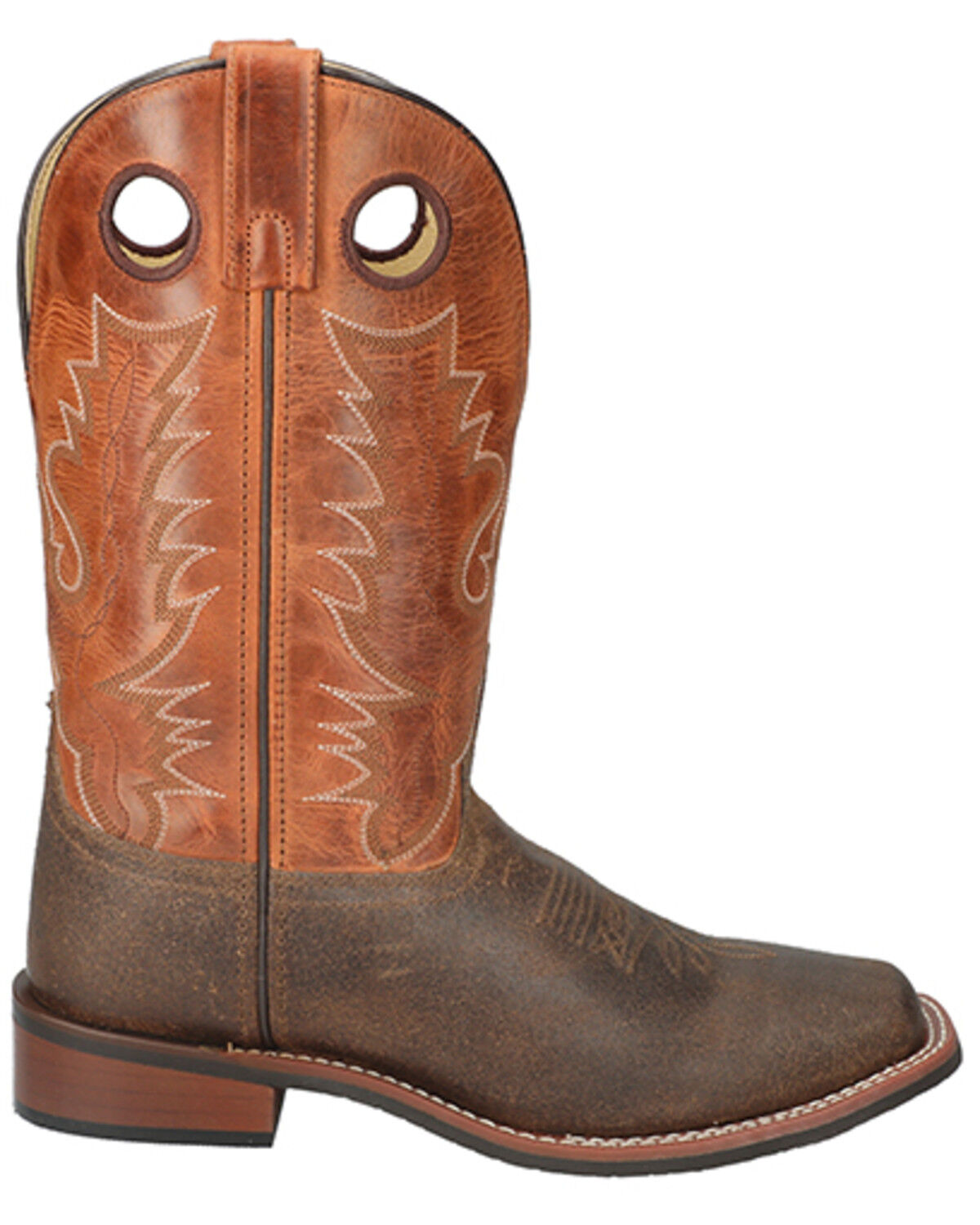 Image #2 - Smoky Mountain Men's Timber Performance Western Boots - Broad Square Toe, Brown, hi-res
