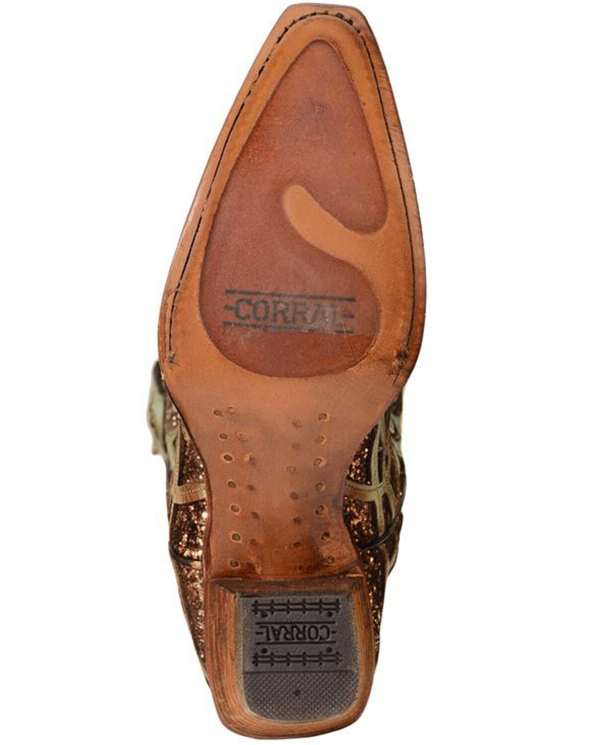 Image #5 - Corral Women's Mint Glitter Inlay Western Boots - Snip Toe, Green, hi-res