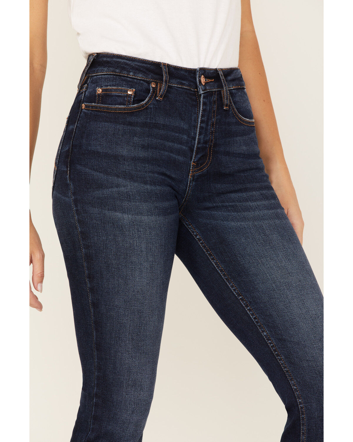 Image #2 - Cleo + Wolf Women's Dark Wash Stretch High Rise Modern Bootcut Jeans, , hi-res
