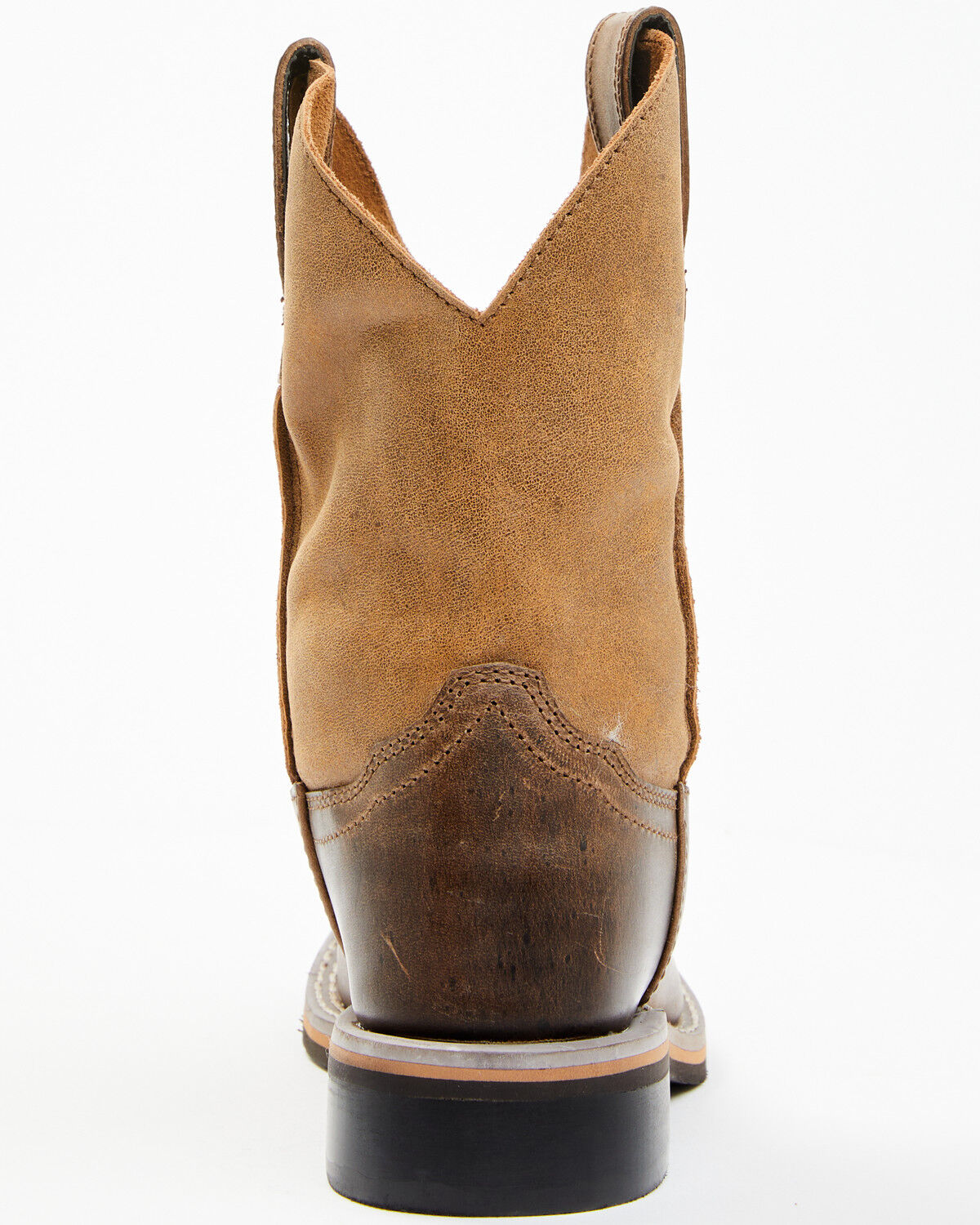 Image #5 - Smoky Mountain Boys' Waylon Western Boots - Broad Square Toe, Distressed Brown, hi-res