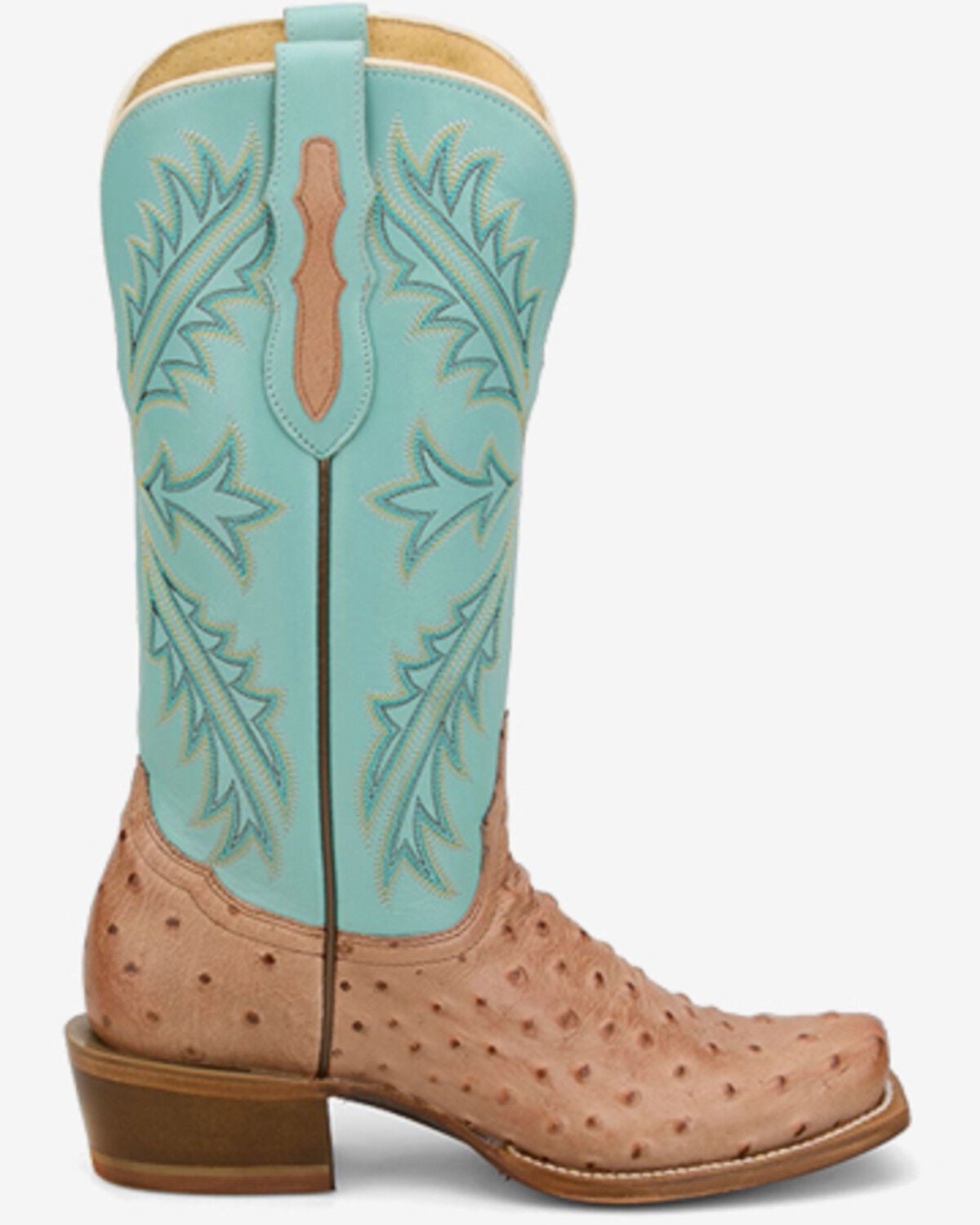 Image #2 - Tony Lama Women's Amber Exotic Ostrich Western Boots - Square Toe, Brown, hi-res