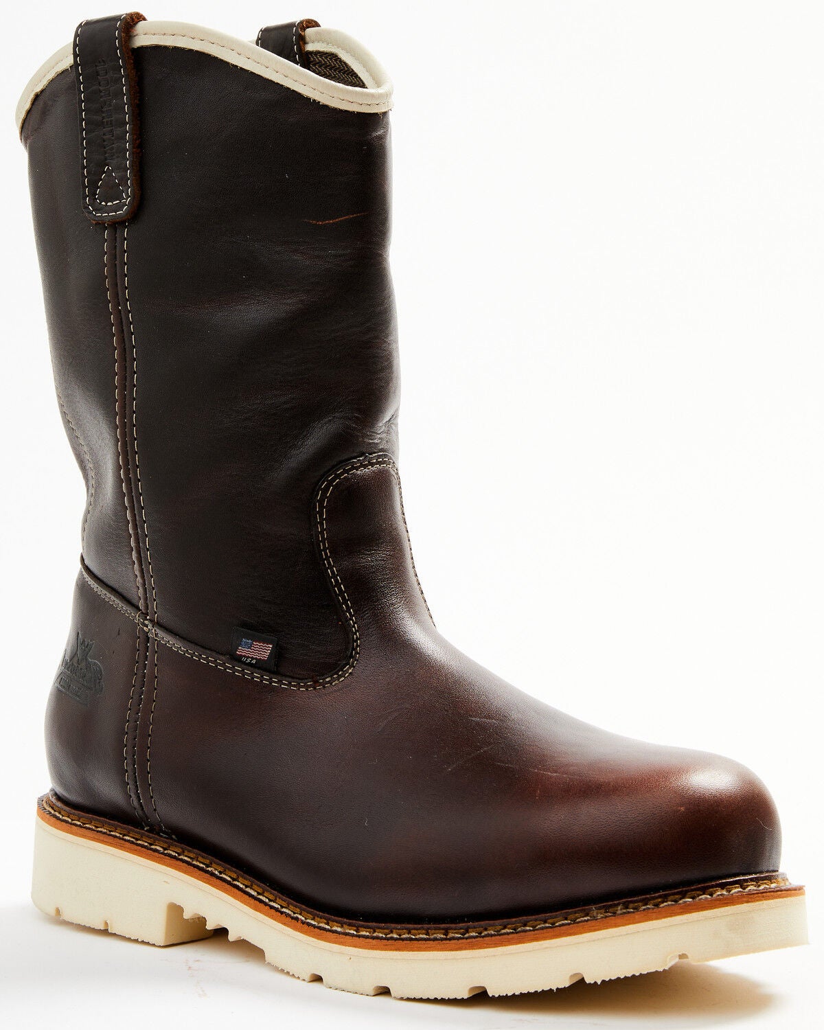 Thorogood Men's Boot Barn Exclusive 11" American Heritage Waterproof Wellington Work Boots - Steel Toe, Brown, hi-res