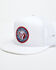 Image #1 - Lazy J Ranch Men's Solid White Tejas Americas Patch Mesh-Back Ball Cap, White, hi-res