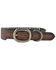 Image #4 - Myra Bag Daisy Hand Tooled Leather Dog Collar, Brown, hi-res