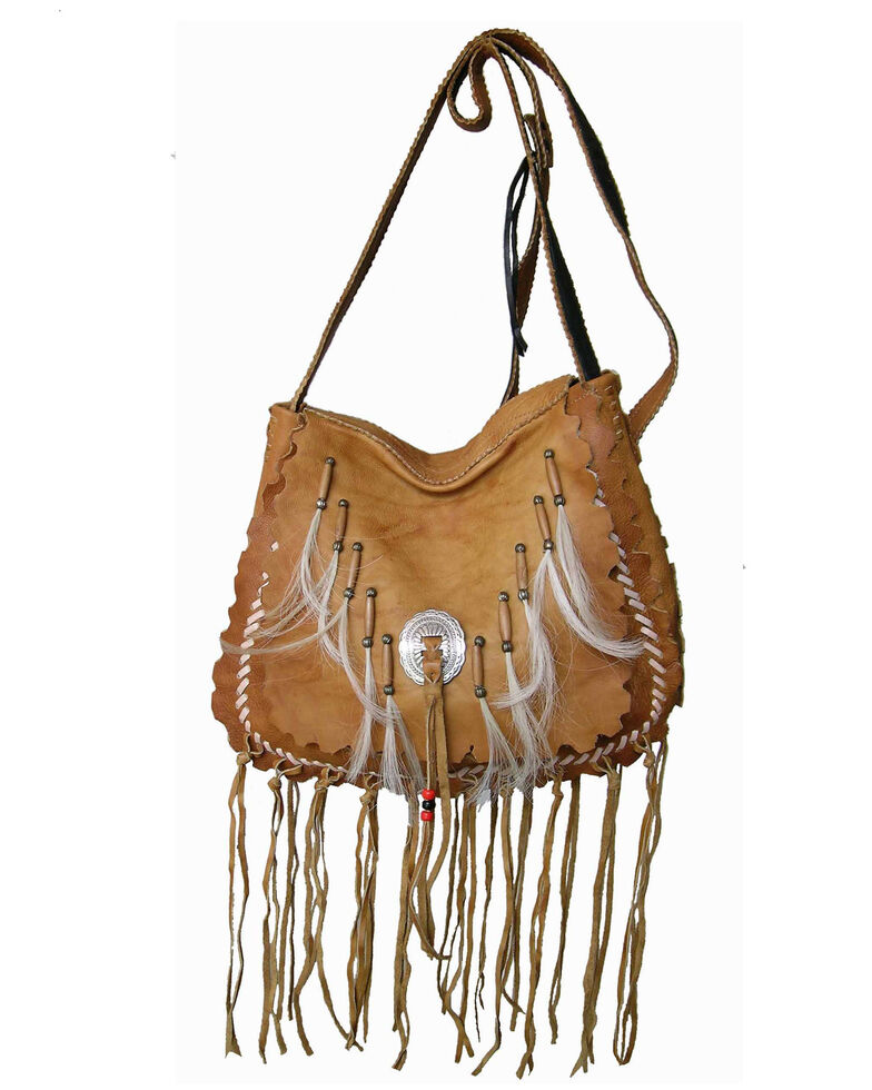 Kobler Leather Women's Navajo Crossbody Bag, Tan, hi-res