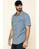 Hawx Men's Skyhawk Indigo Plaid Short Sleeve Work Shirt - Tall , Indigo, hi-res