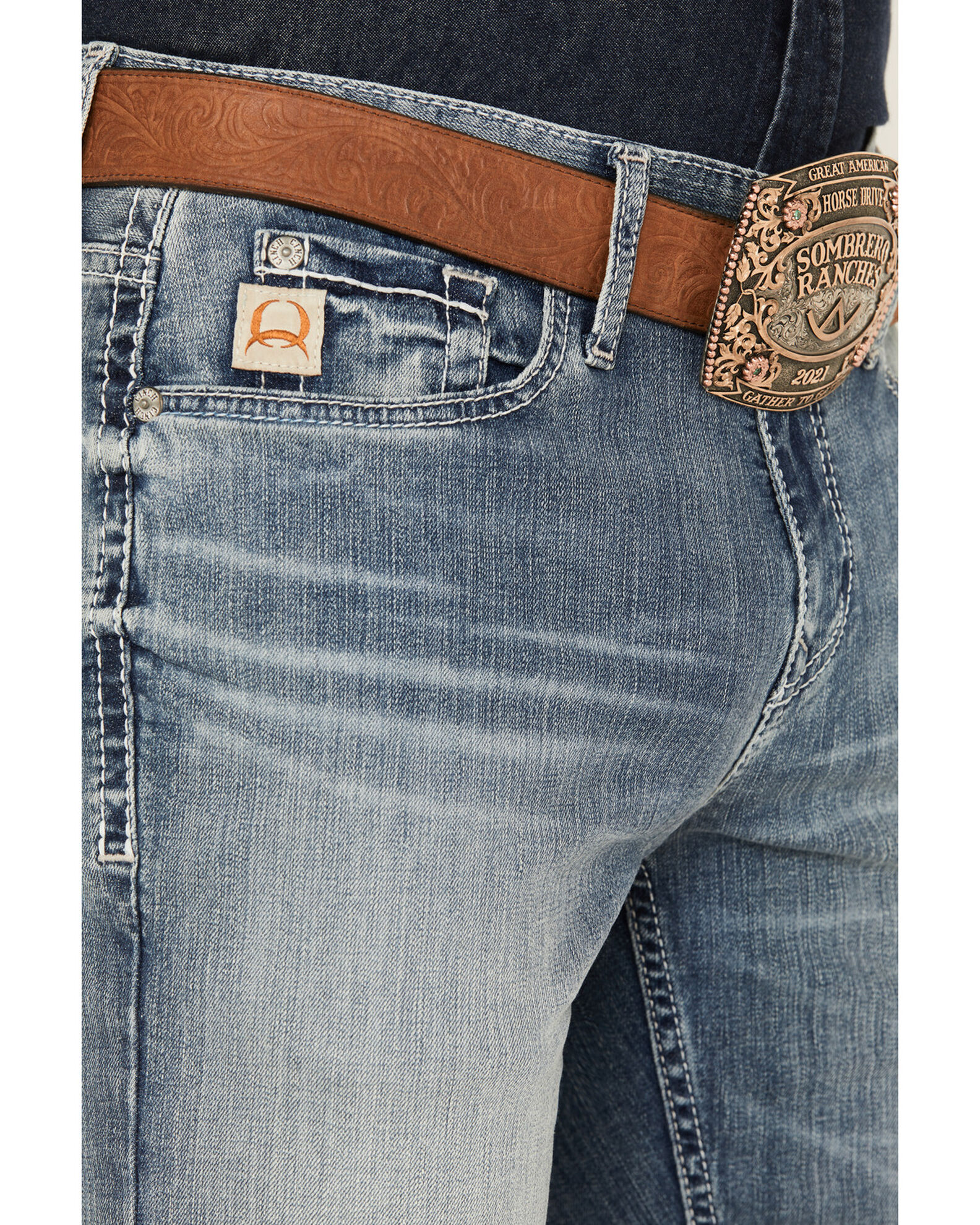 Product Name: Cinch Men's Ian Light Stonewash Slim Bootcut Performance  Stretch Jeans