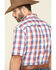 Tuf Cooper Men's Red Competition Stretch Plaid Short Sleeve Western Shirt , Red, hi-res