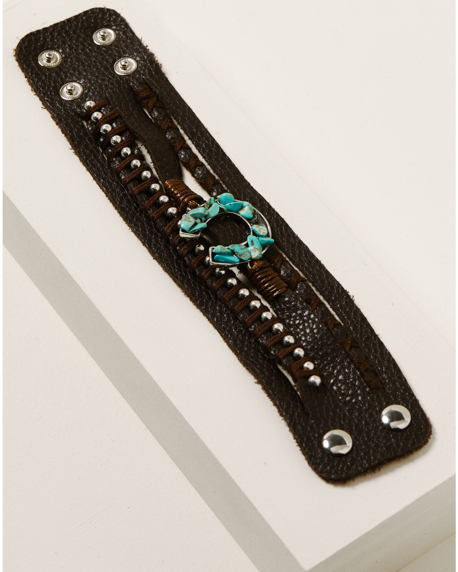 Image #1 - Idyllwind Women's Wrap Me Up Leather Bracelet, Brown, hi-res