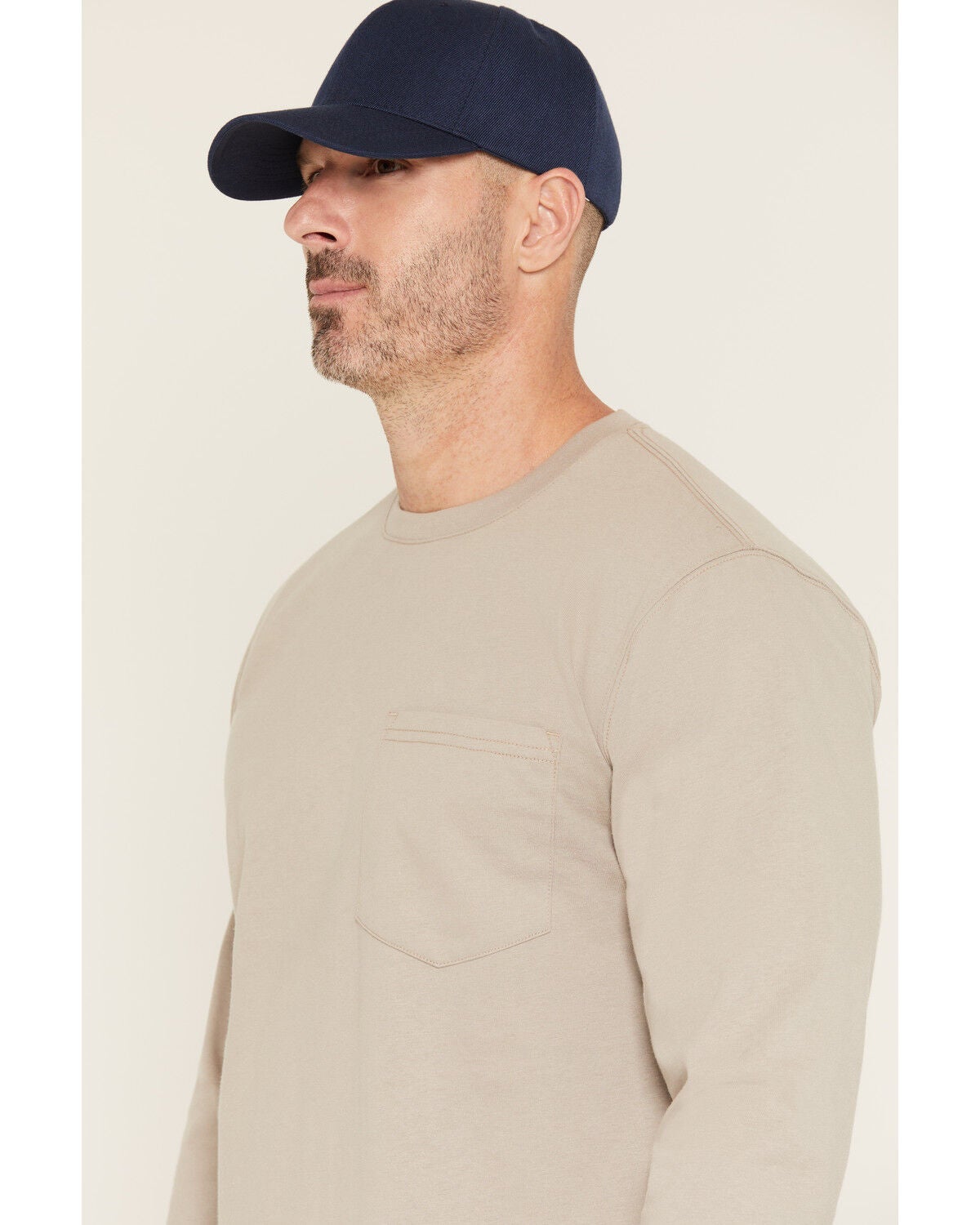 Image #3 - Cody James Men's FR Solid Bull Long Sleeve Graphic Work T-Shirt, Tan, hi-res